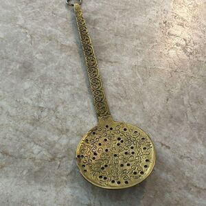 Vintage Brass Slotted Spoon